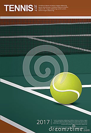 Tennis Championship Poster Vector Illustration