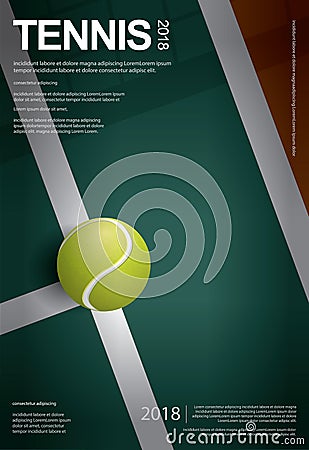 Tennis Championship Poster Vector Illustration