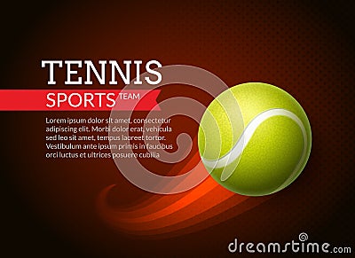 Tennis championship or tournament poster background. Vector tennis competition game illustration Vector Illustration