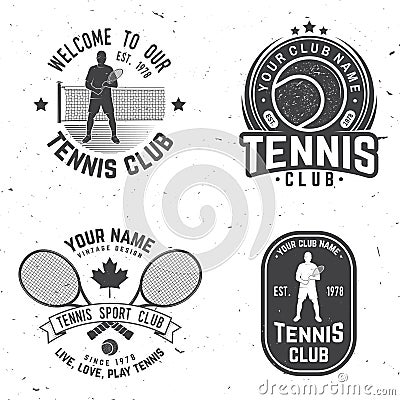 Tennis club. Vector illustration. Vector Illustration