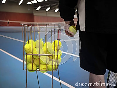 Tennis Coach Stock Photo