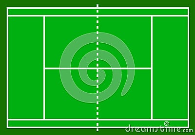 Tennis court. Field isolated on white background, stock vector i Vector Illustration