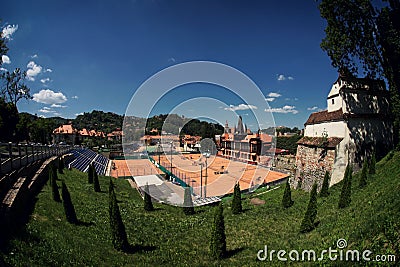 Tennis Court Stock Photo