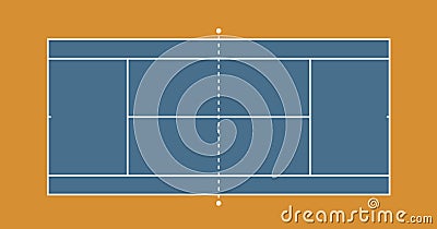 Tennis court illustration Vector Illustration