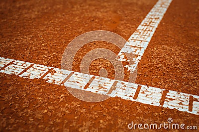 Tennis court lines Stock Photo