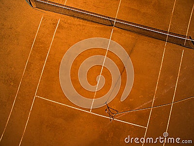 Tennis courts being watered. Stock Photo