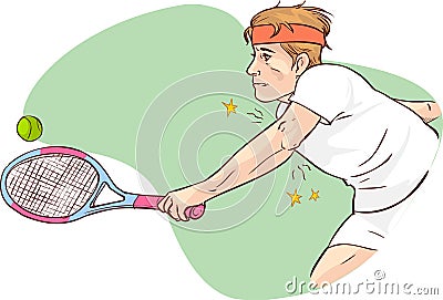 Tennis elbow Vector Illustration