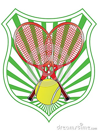 Tennis emblem Vector Illustration