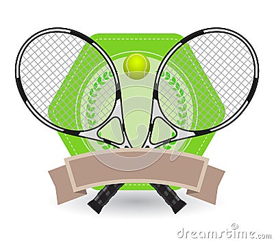 Tennis emblem vector design Vector Illustration