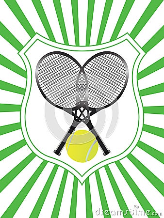 Tennis emblem vector Vector Illustration