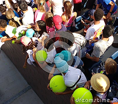 Tennis Fans at the 2017 US Open, New York City, New York, USA Editorial Stock Photo