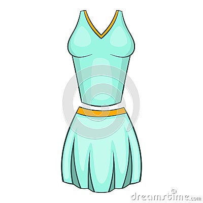 Tennis female form icon, cartoon style Cartoon Illustration