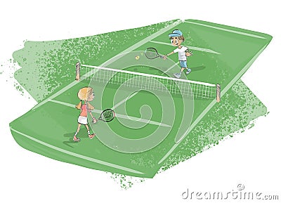 Tennis game on Stock Photo