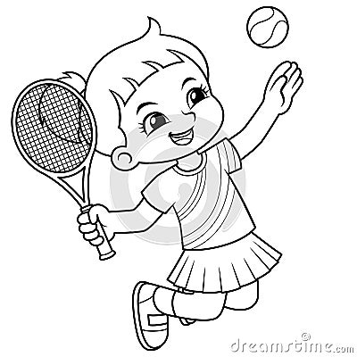 Tennis Girl Jump Smash BW Stock Photo
