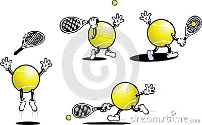 Tennis Guy Vector Illustration