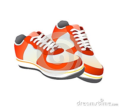 Tennis gym shoes vector Vector Illustration