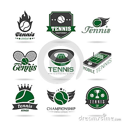 Tennis icon set 2 Vector Illustration