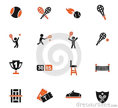 tennis icon set Stock Photo