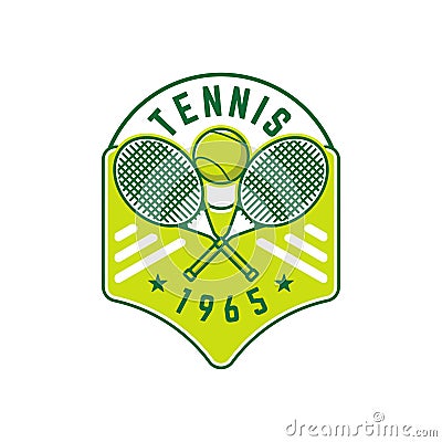 Tennis logo tennis club sports badge template design Vector Illustration