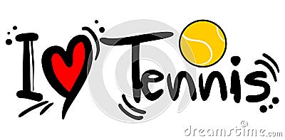 Tennis love Vector Illustration