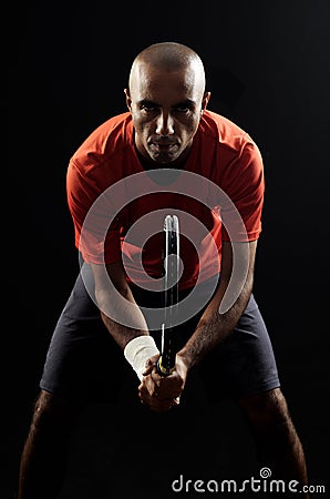 Tennis player portrait Stock Photo