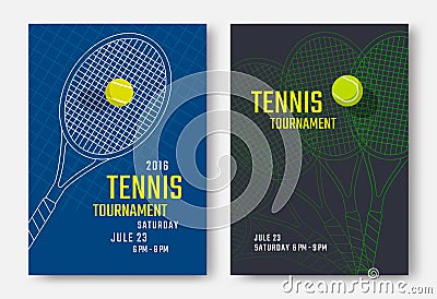 Tennis poster design Vector Illustration