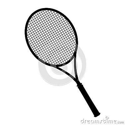 Tennis racket silhouette Vector Illustration