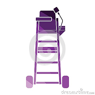 Tennis referee chair tower icon Vector Illustration