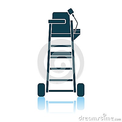 Tennis Referee Chair Tower Icon Vector Illustration