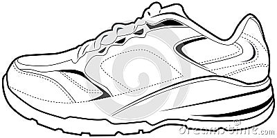 Tennis Shoe Vector Illustration