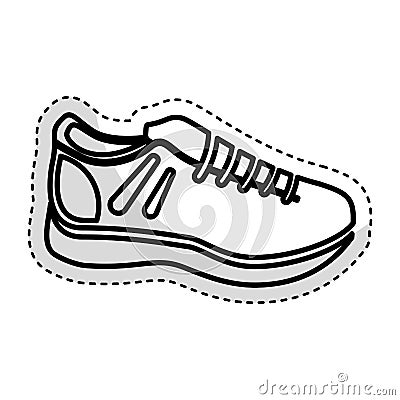 Tennis shoes isolated icon Vector Illustration