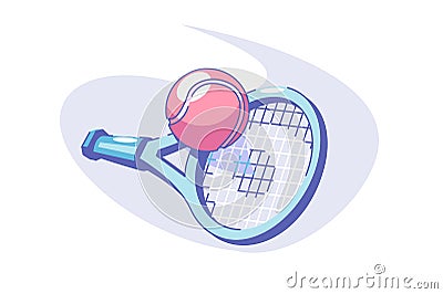 Tennis sport game Vector Illustration