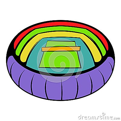 Tennis stadium icon, icon cartoon Vector Illustration