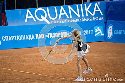 Tennis tournament for prizes of Elena Vesnina Editorial Stock Photo