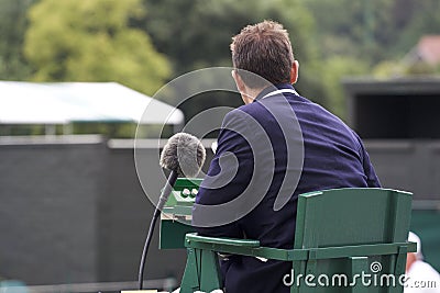 Tennis Umpire Stock Photo