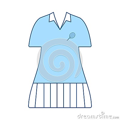 Tennis Woman Uniform Icon Vector Illustration