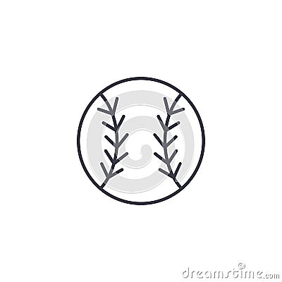 Tennisball linear icon concept. Tennisball line vector sign, symbol, illustration. Vector Illustration