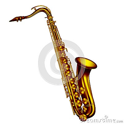 Tenor saxophone Vector Illustration