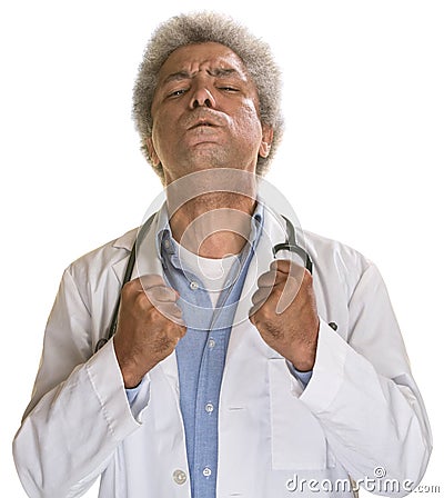 Tense Doctor Stock Photo