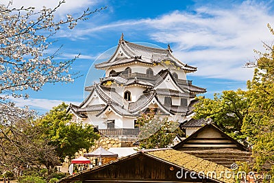 Tenshu of Hikone Castle located in Hikone Stock Photo