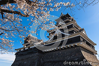 Tenshu of Kumamoto castle in kumamoto city, kyushu, japan Stock Photo