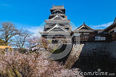 Tenshu of Kumamoto castle in kumamoto Stock Photo