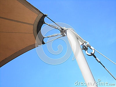 Tensile exterior roof structure detail Stock Photo