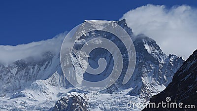 Tensing Peak, high mountain in the Everest National Park Stock Photo