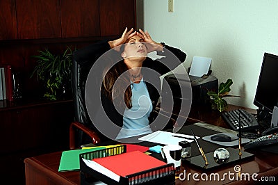 Tension Headache Stock Photo