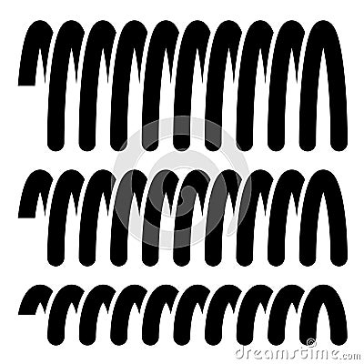 Tension spring black symbols Vector Illustration