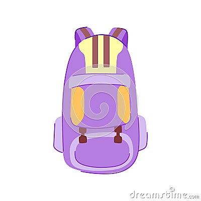 tent backpack camp cartoon vector illustration Vector Illustration