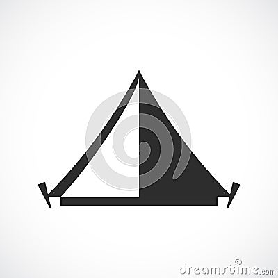 Tent camp vector icon Vector Illustration