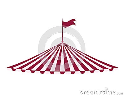 Tent icon. Circus and carnival design. Vector graphic Vector Illustration