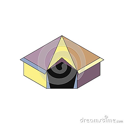 Tent isometry icon Vector Illustration